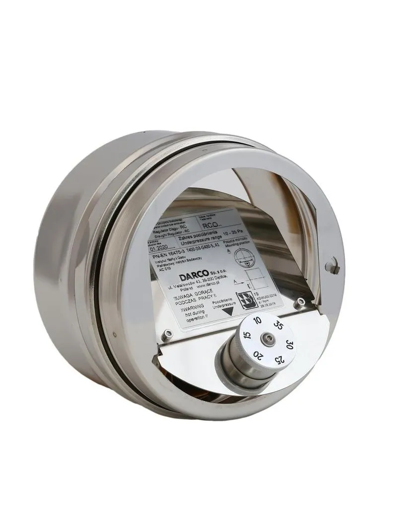 Regulacja miarkownika ciągu pieca Defro