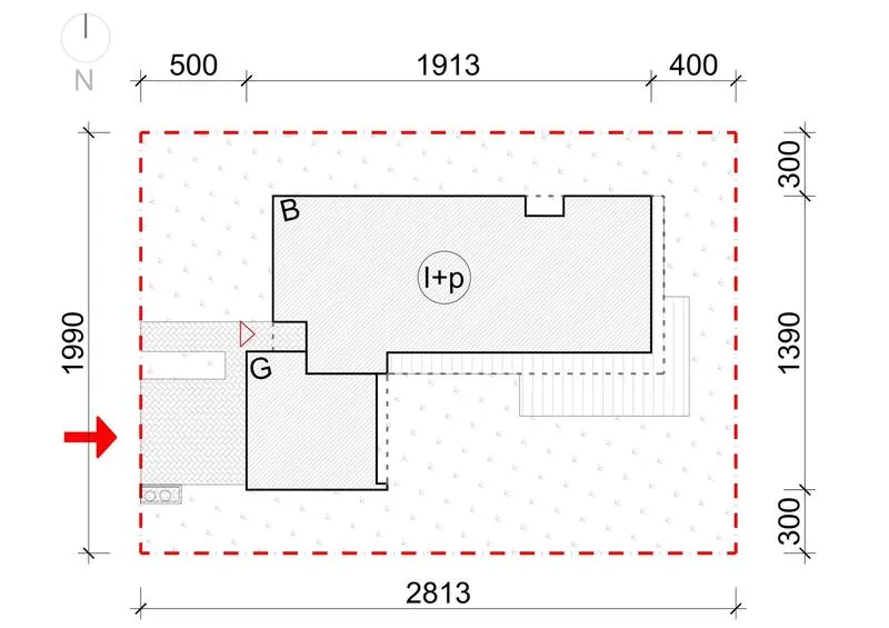 Wąska działka budowlana